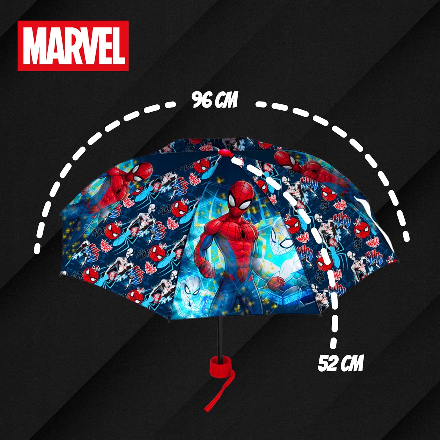 Parapluie Spider-Man pliant compact pour garçons – Image 4