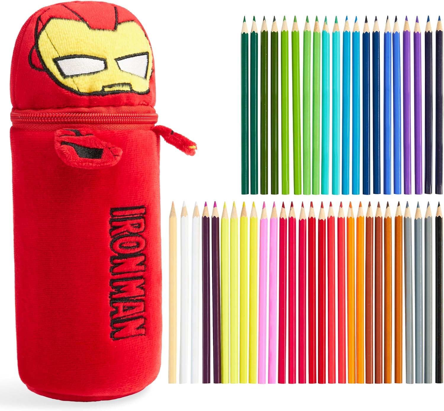 Set de coloriage Marvel Spider-Man avec trousse, 48 crayons Rouge Iron Man