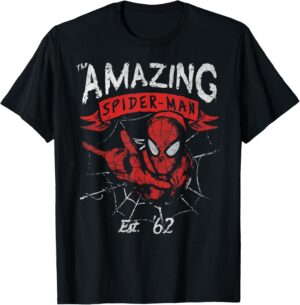 T-shirt grunge Marvel The Amazing Spider-Man pour Femme ou Fille