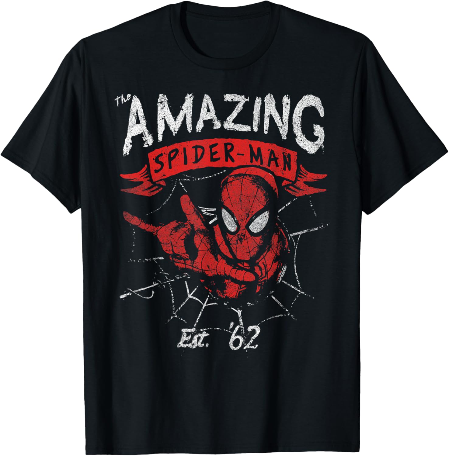 T-shirt grunge Marvel The Amazing Spider-Man pour Femme ou Fille