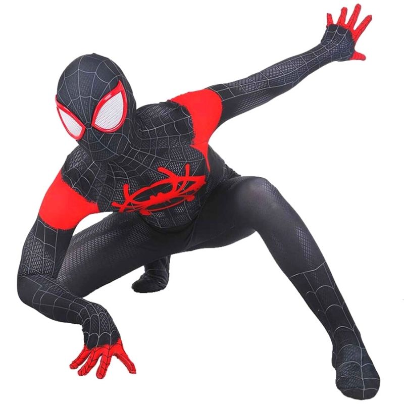 Costume Spider-Man noir et rouge avec tailles XS à unique – Image 7