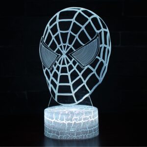 Lampe masque Spider-Man à options 7 ou 16 couleurs