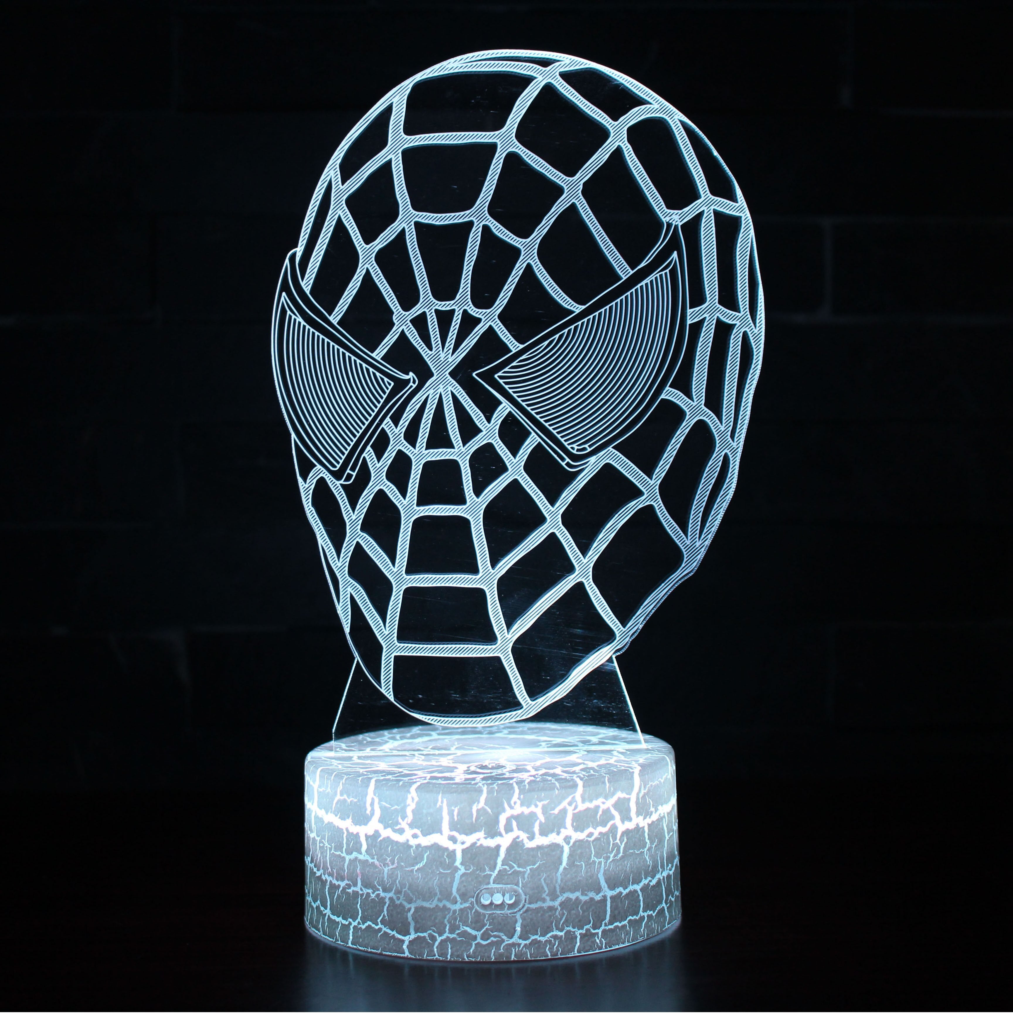 Lampe masque Spider-Man à options 7 ou 16 couleurs
