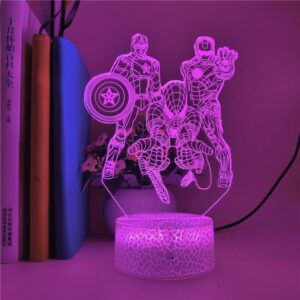 Lampe Spider-Man Avengers 7 couleurs ou 16 couleurs