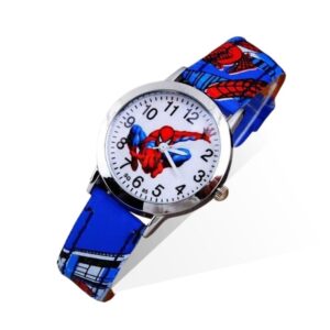Montre à aiguilles Spider-Man avec bracelets colorés