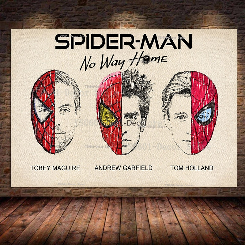 Tableau Spider-Man Les trois Peter sans cadre – Image 2