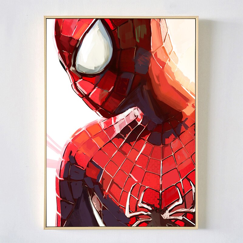 Tableau portrait de Spider-Man sans cadre