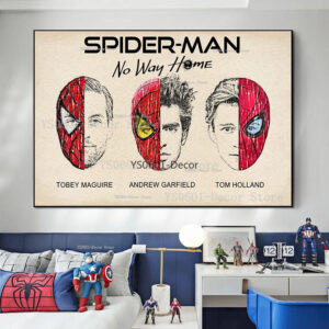 Tableau Spider-Man Les trois Peter sans cadre