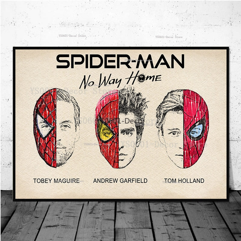 Tableau Spider-Man Les trois Peter sans cadre – Image 3