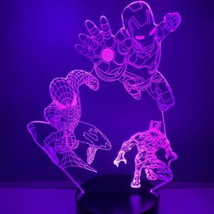 Statue lampe Spider-Man à options 7 ou 16 couleurs