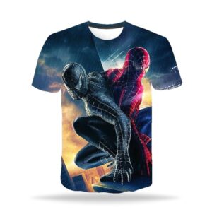 T-shirt noir Spider-Man, du XXS au 4XL