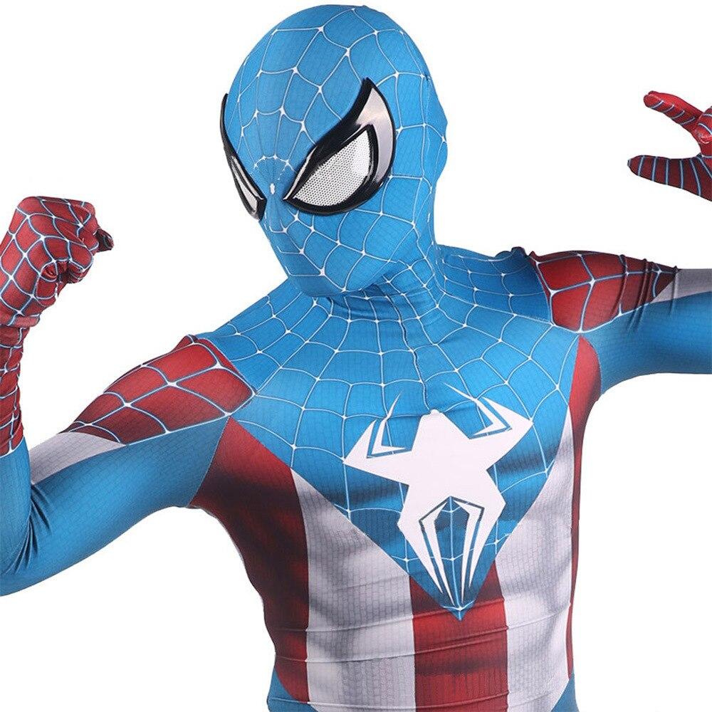 Costume Spider-Man Captain America avec tailles XS à XXXL – Image 3