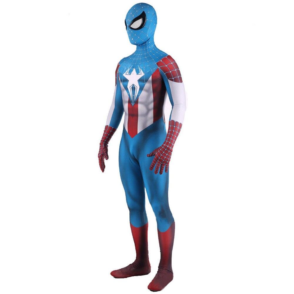 Costume Spider-Man Captain America avec tailles XS à XXXL – Image 2
