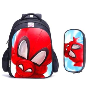 Cartable Spider-Man Cochon avec trousse assortie