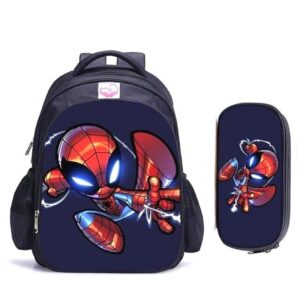 Cartable Spider-Man kawaii avec trousse assortie