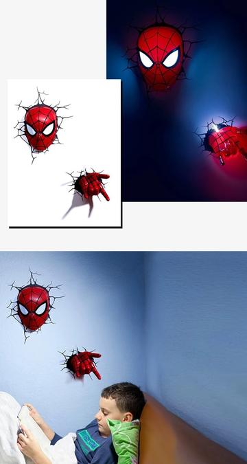 Lampe murale Spider-Man masque – Image 3