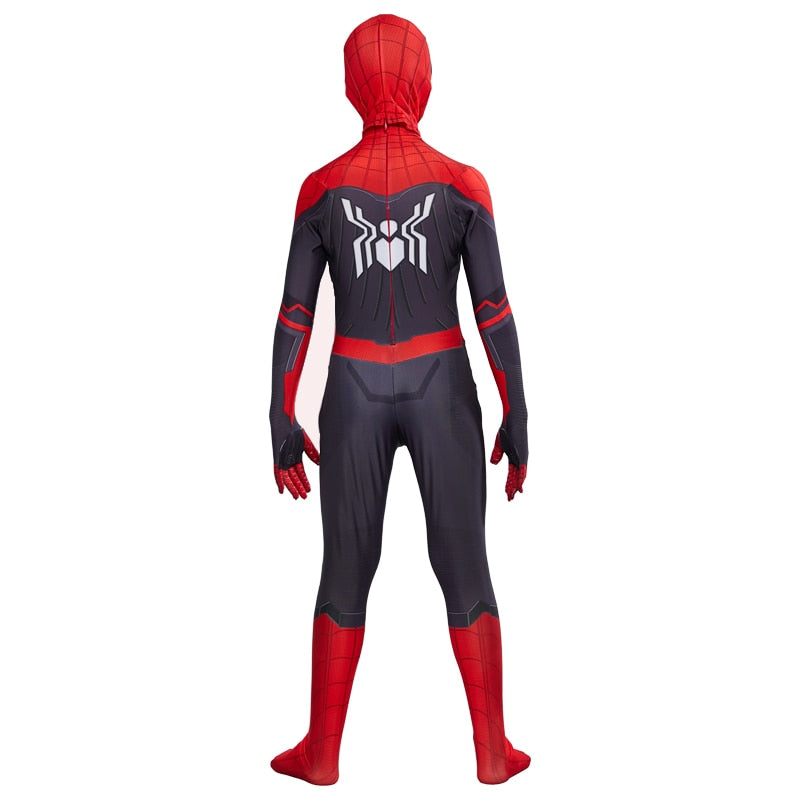 Costume enfant Spider-Man noir et rouge avec tailles de 90-100cm à 171-180cm – Image 4