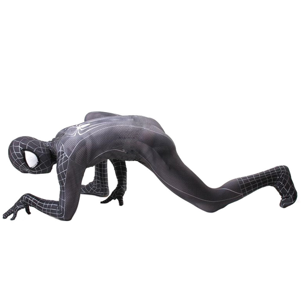 Costume Spider-Man noir pour adulte, tailles XS à Taille Unique – Image 4
