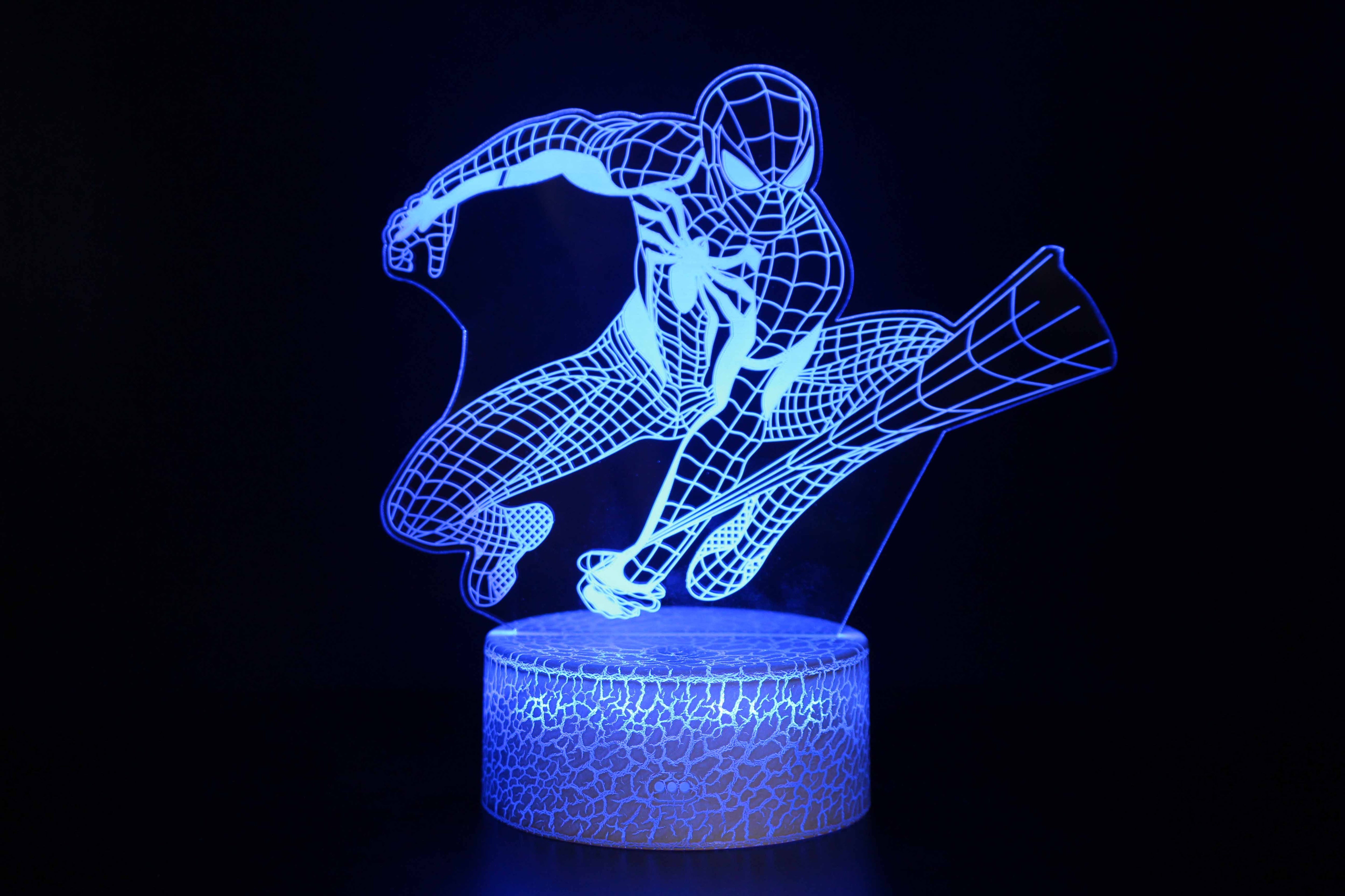Lampe LED Spider-Man avec options 7 ou 16 couleurs – Image 5