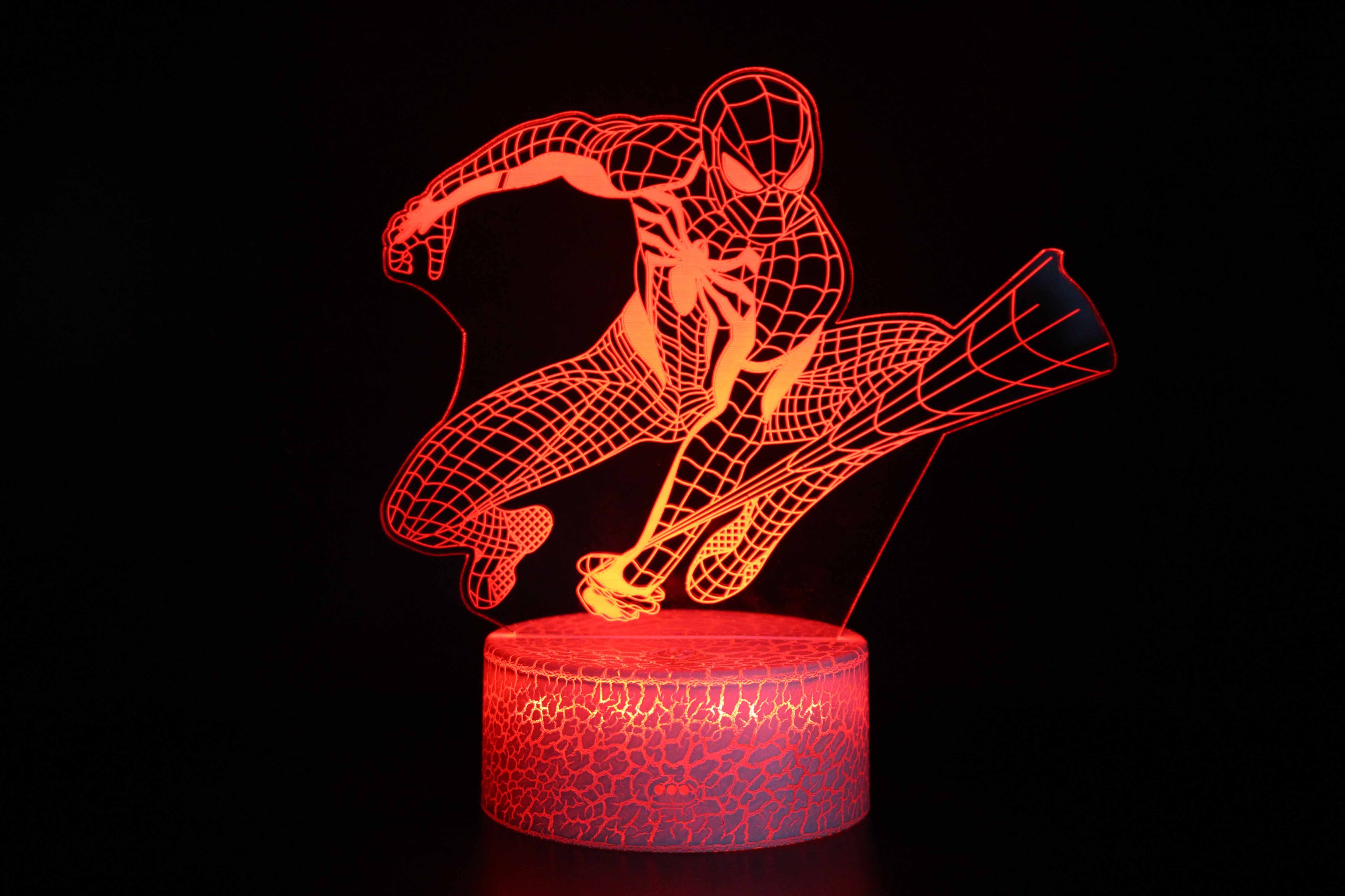 Lampe LED Spider-Man avec options 7 ou 16 couleurs – Image 4