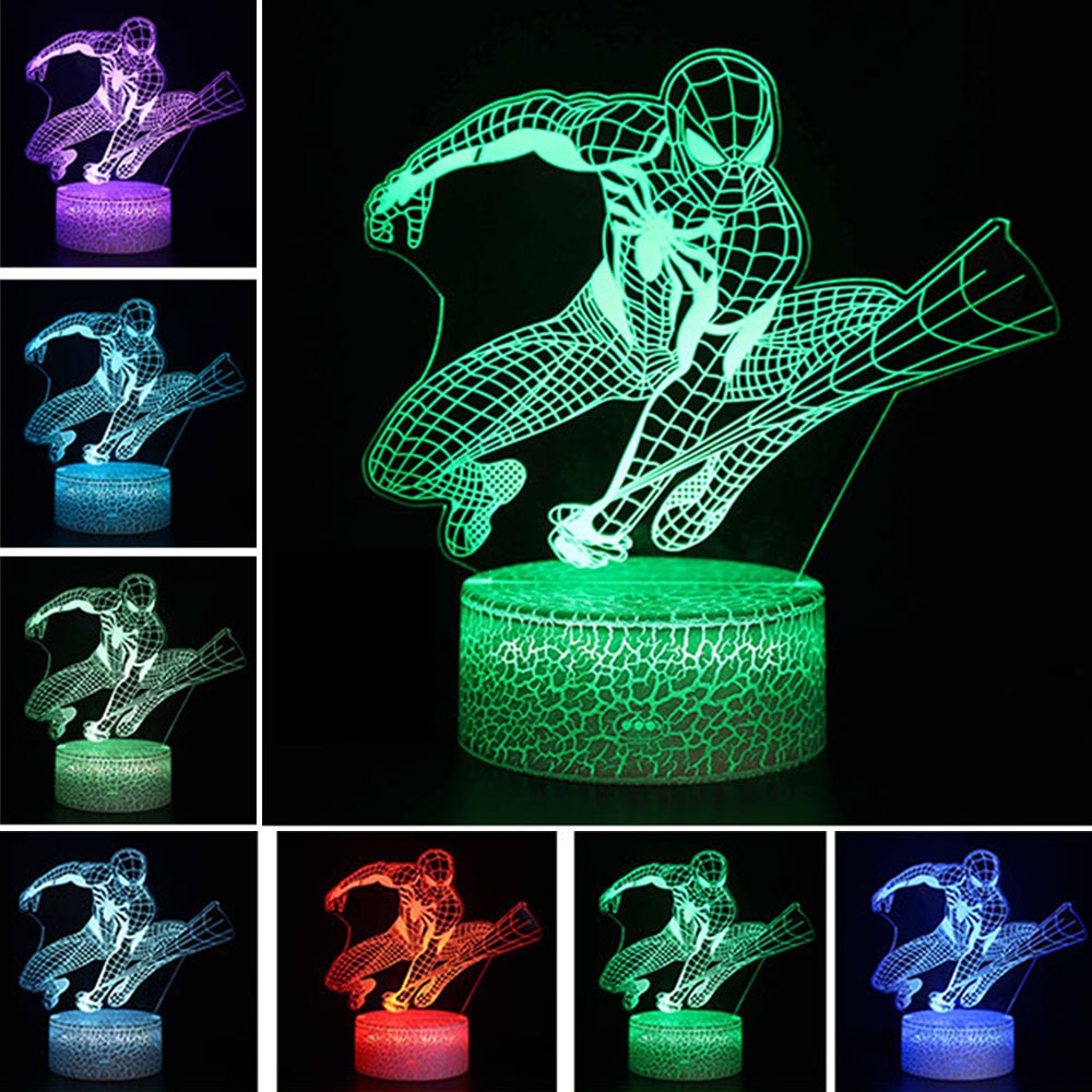 Lampe LED Spider-Man avec options 7 ou 16 couleurs – Image 2