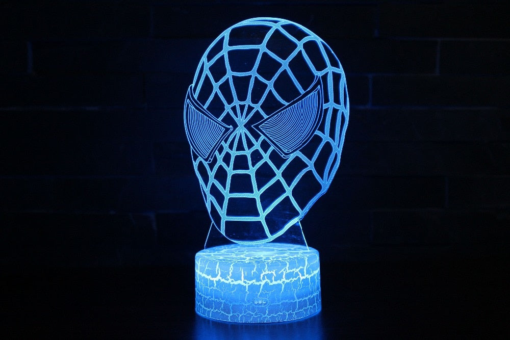 Lampe masque Spider-Man à options 7 ou 16 couleurs – Image 2