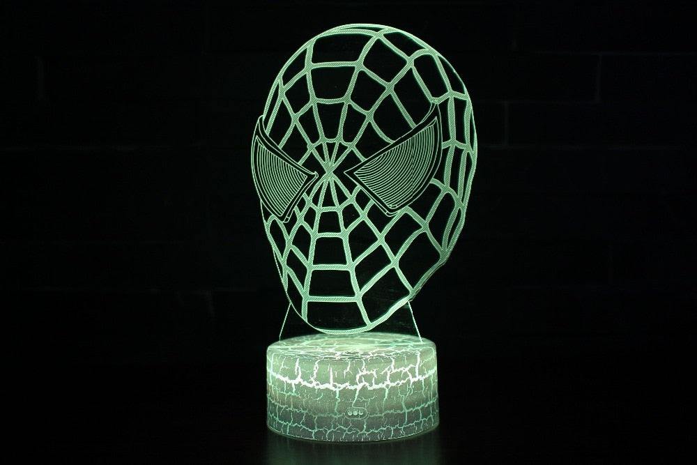 Lampe masque Spider-Man à options 7 ou 16 couleurs – Image 3