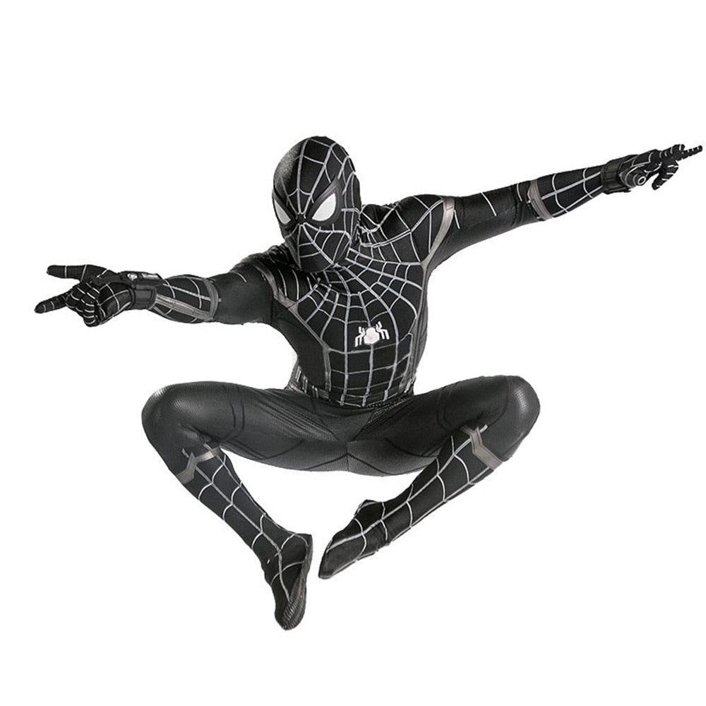 Costume Spiderman Noir, tailles XS à XXL – Image 3