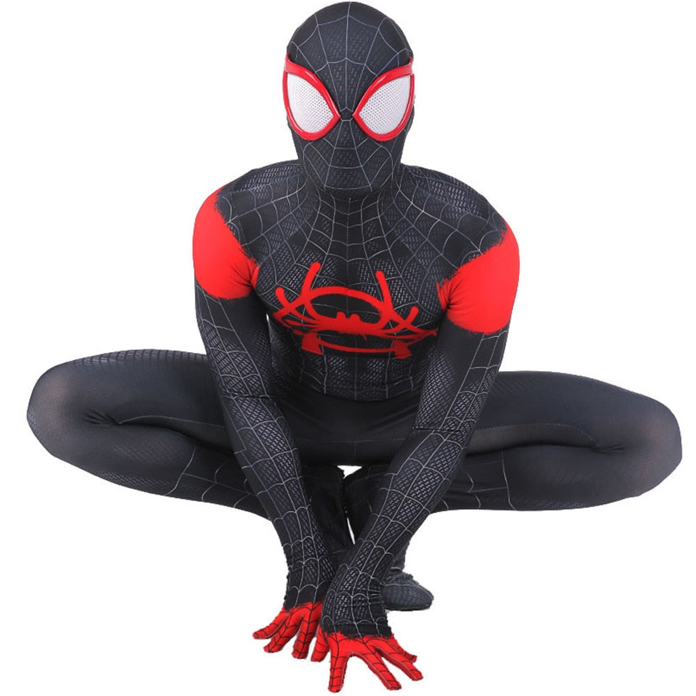 Costume Spider-Man noir et rouge avec tailles XS à unique – Image 3