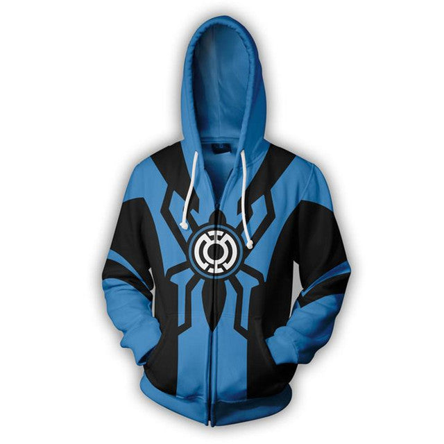 Sweat Spider-Man Blue Lantern, tailles S à 5XL