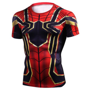 T-shirt de sport Spider-man Iron Spider avec options haut et collant