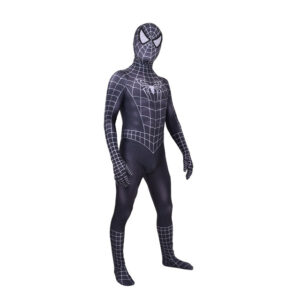 Déguisement Spider-Man Noir en combinaison complète ou avec masque détachable
