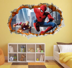 Sticker Spider-Man avec Iron Man
