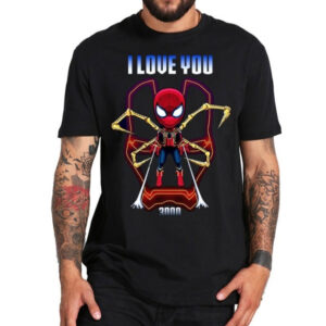 T-shirt Spider-Man « Je t’aime 3000x » avec tailles S à XXL