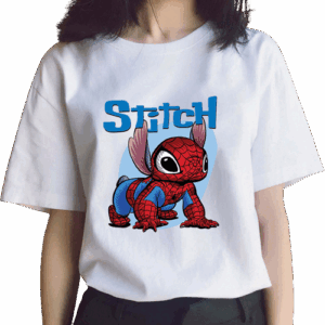 T-shirt Spider-Man avec Stitch, tailles S à XXXL