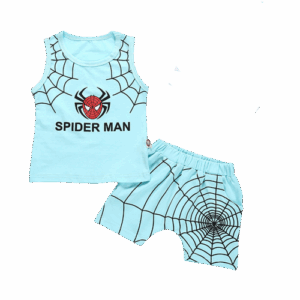 Pyjama bébé Spider-Man bleu avec tailles de 6 mois à 4 ans
