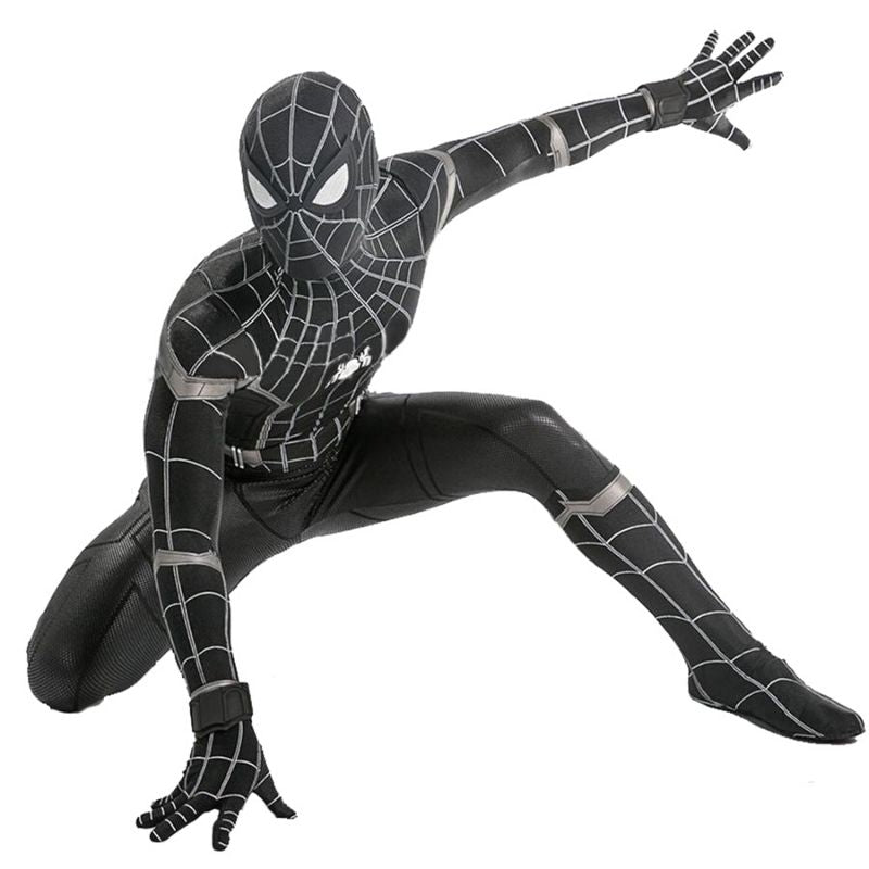 Costume Spiderman Noir, tailles XS à XXL – Image 2